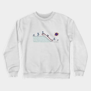 Skateboarding Doodle - Neon Rail Jam Crewneck Sweatshirt